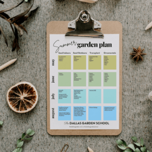 North Texas Summer Garden Plan Planting Calendar