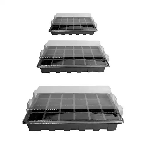 24-Cell Grow Trays with Humidity Dome (10 Pack)